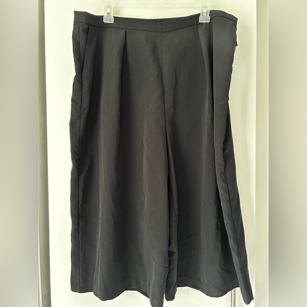 Calvin Klein Palazzo Jupe-Culotte Black Pants